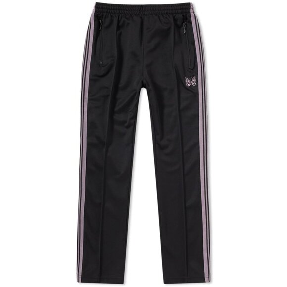 Needles Other - Black Track Pants with Pink Stripe